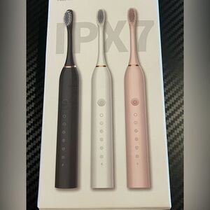 Black sonic Electric Toothbrush 6 gear DuPont brush NWT